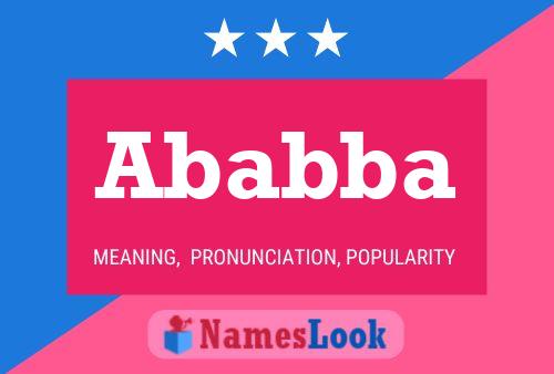 Ababba Name Poster