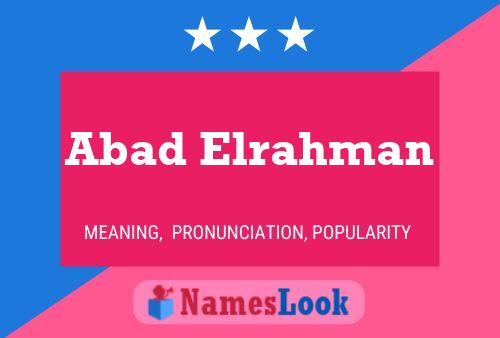 Abad Elrahman Name Poster