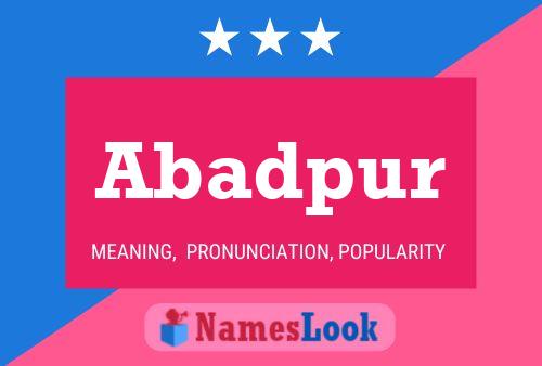 Abadpur Name Poster