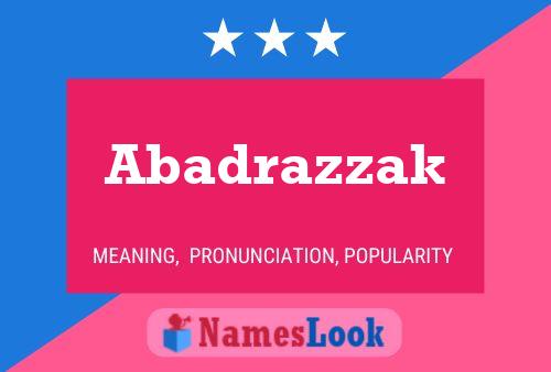 Abadrazzak Name Poster