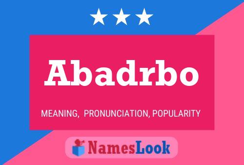 Abadrbo Name Poster