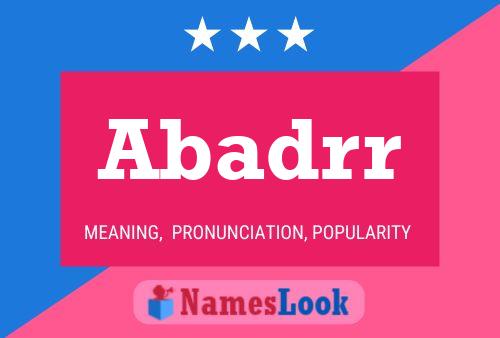 Abadrr Name Poster