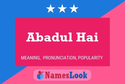 Abadul Hai Name Poster