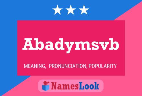 Abadymsvb Name Poster