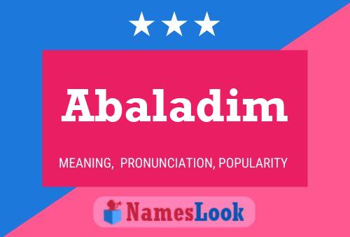 Abaladim Name Poster