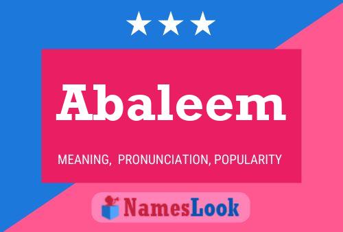 Abaleem Name Poster