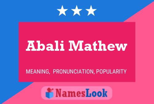 Abali Mathew Name Poster