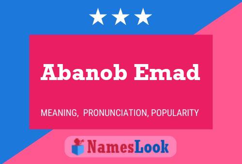 Abanob Emad Name Poster