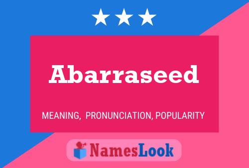 Abarraseed Name Poster