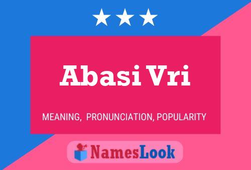 Abasi Vri Name Poster