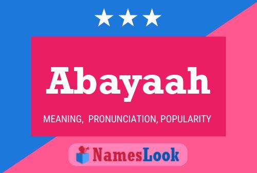 Abayaah Name Poster