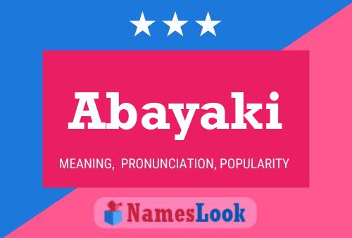 Abayaki Name Poster