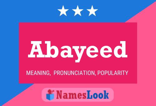 Abayeed Name Poster