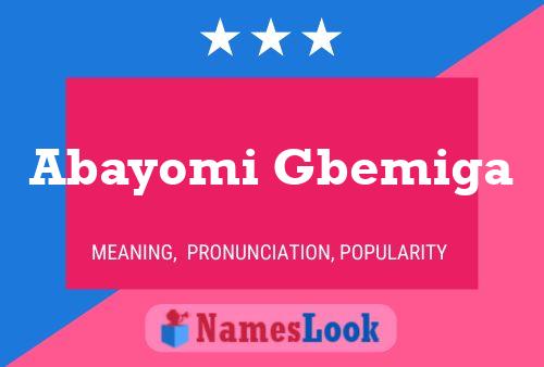 Abayomi Gbemiga Name Poster