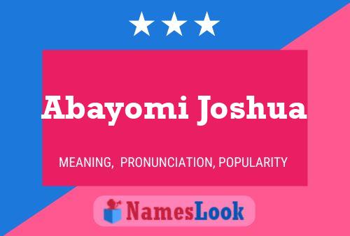 Abayomi Joshua Name Poster