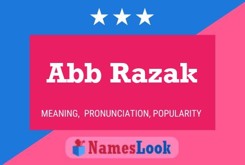 Abb Razak Name Poster