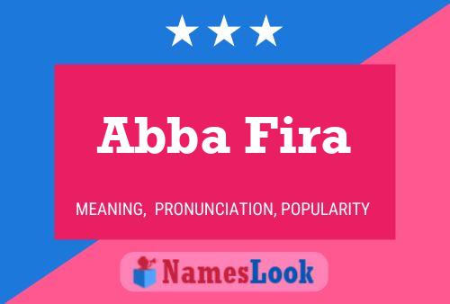 Abba Fira Name Poster