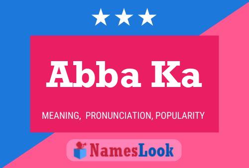 Abba Ka Name Poster