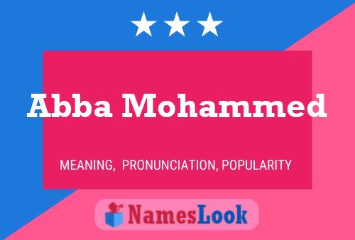 Abba Mohammed Name Poster