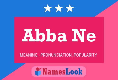 Abba Ne Name Poster