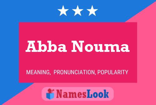 Abba Nouma Name Poster