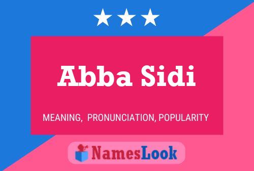 Abba Sidi Name Poster