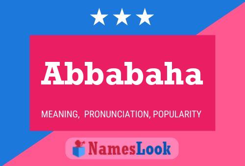 Abbabaha Name Poster