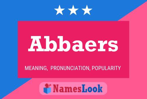 Abbaers Name Poster