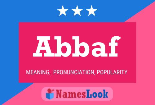 Abbaf Name Poster