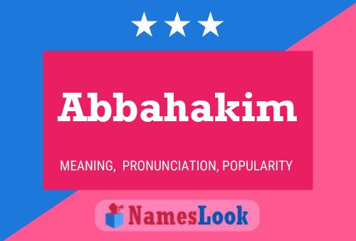 Abbahakim Name Poster