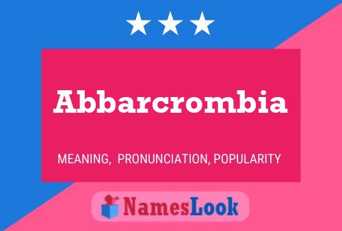 Abbarcrombia Name Poster