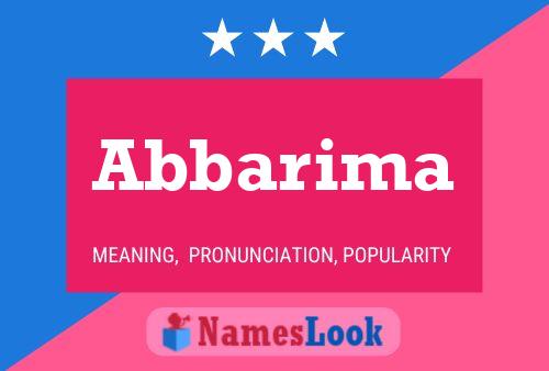 Abbarima Name Poster