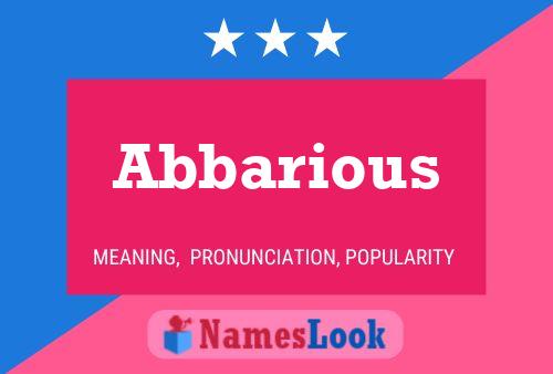 Abbarious Name Poster