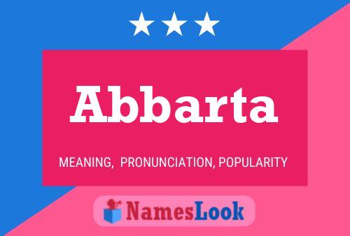 Abbarta Name Poster