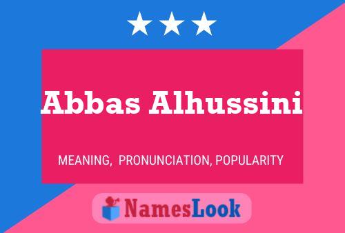 Abbas Alhussini Name Poster