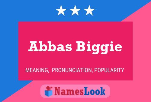 Abbas Biggie Name Poster