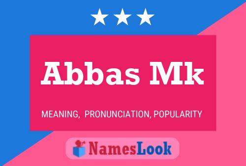 Abbas Mk Name Poster