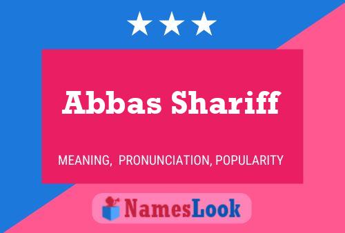 Abbas Shariff Name Poster