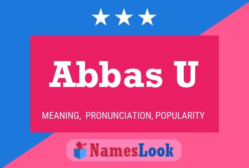 Abbas U Name Poster