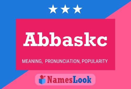 Abbaskc Name Poster