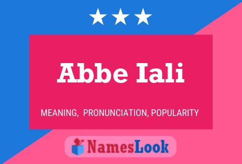 Abbe Iali Name Poster