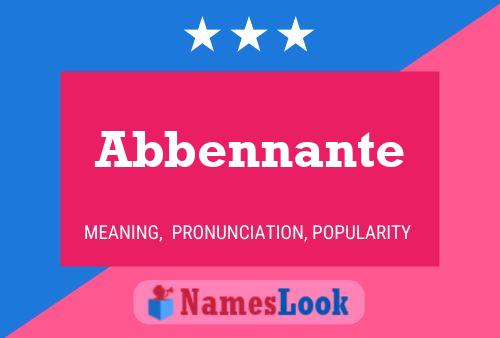 Abbennante Name Poster