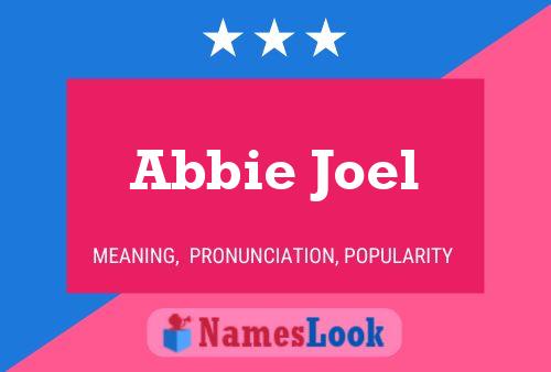 Abbie Joel Name Poster