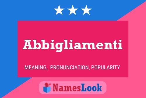 Abbigliamenti Name Poster