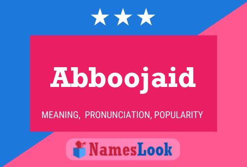 Abboojaid Name Poster