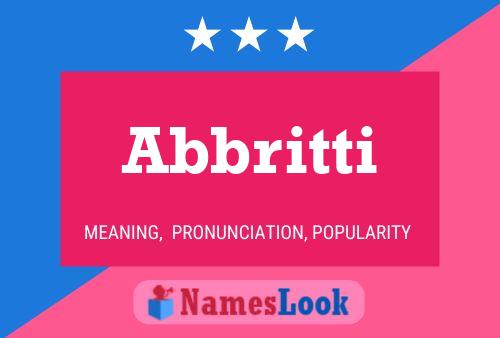 Abbritti Name Poster