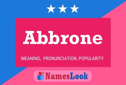 Abbrone Name Poster