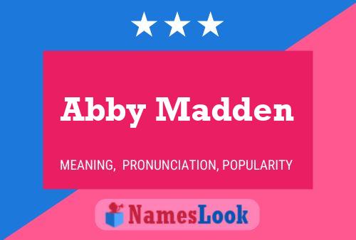 Abby Madden Name Poster