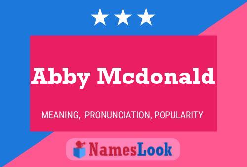 Abby Mcdonald Name Poster