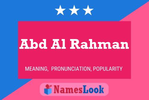 Abd Al Rahman Name Poster